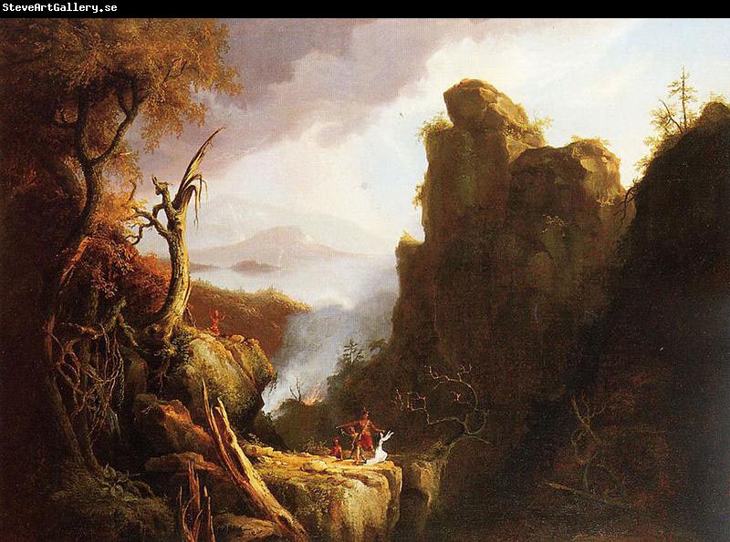 Thomas Cole Indian Sacrifice, Kaaterskill Falls and North South Lake